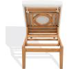 SAFAVIEH Couture Outdoor Patio Furniture Collection – Montclair Natural Teak Chaise Lounge with White Cushions, Adjustable Recliner (CPT1067)(White/Natural Teak)