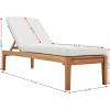 SAFAVIEH Couture Outdoor Patio Furniture Collection – Montclair Natural Teak Chaise Lounge with White Cushions, Adjustable Recliner (CPT1067)(White/Natural Teak)