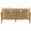 SAFAVIEH Couture Outdoor Patio Furniture Collection – Rogers Natural & Beige Teak & Hyacinth Sofa, Modern Coastal Outdoor Seating, All-Weather Cushions (CPT2017A)(Natural/Beige)