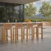 SAFAVIEH Couture Outdoor Patio Furniture Collection – Romona Tropical Bar Stool Set of 2, Black Woven Rattan Design, 30-Inch, Fully Assembled (CPT4001A)(Brown)