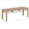 SAFAVIEH Couture Outdoor Patio Furniture Collection – Romona Tropical Bench, Natural Brown Rectangular with Woven Seat, Fully Assembled (CPT4002A)(Natural)