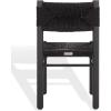 SAFAVIEH Couture Outdoor Patio Furniture Collection – Romona Tropical Dining Chair Set of 2, Brown Woven Rattan Seat, Fully Assembled (CPT4000B)(Black)