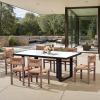 SAFAVIEH Couture Outdoor Patio Furniture Collection – Romona Tropical Dining Chair Set of 2, Brown Woven Rattan Seat, Fully Assembled (CPT4000B)(Brown)