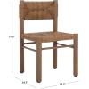 SAFAVIEH Couture Outdoor Patio Furniture Collection – Romona Tropical Dining Chair Set of 2, Brown Woven Rattan Seat, Fully Assembled (CPT4000B)(Brown)