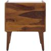SAFAVIEH Home Collection – Alexi 2-Drawer Nightstand Table with White Marble Top, Brown Mid-Century Bedside Storage, Fully Assembled (NST3701A)(White Marble/Brown)