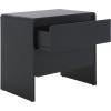 SAFAVIEH Home Collection – Arsenio 2-Drawer Nightstand Table, Light Cream Modern Bedside Storage (NST3101C)(Black)