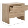 SAFAVIEH Home Collection – Arsenio 2-Drawer Nightstand Table, Light Cream Modern Bedside Storage (NST3101C)(Light Cream)