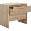 SAFAVIEH Home Collection – Arsenio 2-Drawer Nightstand Table, Light Cream Modern Bedside Storage (NST3101C)(Light Cream)