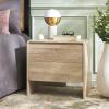 SAFAVIEH Home Collection – Arsenio 2-Drawer Nightstand Table, Light Cream Modern Bedside Storage (NST3101C)(Light Cream)