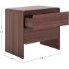 SAFAVIEH Home Collection – Arsenio 2-Drawer Nightstand Table, Light Cream Modern Bedside Storage (NST3101C)(Walnut)