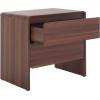 SAFAVIEH Home Collection – Arsenio 2-Drawer Nightstand Table, Light Cream Modern Bedside Storage (NST3101C)(Walnut)