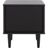 SAFAVIEH Home Collection – Brey Walnut & Brass 2-Drawer Nightstand, Mid-Century Cane Accent Bedside Table (NST3107A)(Black/Brass)