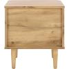SAFAVIEH Home Collection – Brey Walnut & Brass 2-Drawer Nightstand, Mid-Century Cane Accent Bedside Table (NST3107A)(Oak/Brass)