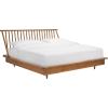 Safavieh Couture Home Collection Cassius Light Brown Rustic Oak Wood Spindle No Box Spring Required King Bed SFV4110A-K-2BX