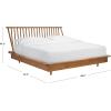 Safavieh Couture Home Collection Cassius Light Brown Rustic Oak Wood Spindle No Box Spring Required King Bed SFV4110A-K-2BX