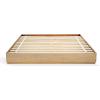 SAFAVIEH Couture Collection – Decarla Natural Wood Queen Bed Frame, Platform Design, No Box Spring Needed (BSC2001A-Q)(Natural)