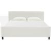 SAFAVIEH Couture Collection – Finney Cream Upholstered Queen Bed, Modern Minimalist Design, No Box Spring Needed (SFV4872A-Q)(Creme)