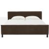 SAFAVIEH Couture Collection – Finney Cream Upholstered Queen Bed, Modern Minimalist Design, No Box Spring Needed (SFV4872A-Q)(Dark Brown)