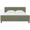 SAFAVIEH Couture Collection – Finney Cream Upholstered Queen Bed, Modern Minimalist Design, No Box Spring Needed (SFV4872A-Q)(Sage Green)