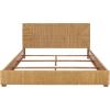 SAFAVIEH Couture Collection – Glenburg Queen Bed, Natural Woven Banana Stem & Wood Frame, Tropical Coastal Design, No Box Spring Needed (SFV1327A-Q)(Natural)