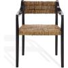 SAFAVIEH Couture Collection – Kona Woven Abaca Dining Chair, Black & Natural, Handwoven Seat and Backrest, Fully Assembled (CWK2030A)(Black/Natural)