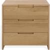 SAFAVIEH Couture Collection – Riverside Natural Oak Wood 3-Drawer Nightstand, Classic Bedroom Storage Accent, Fully Assembled (SFV9759A)(Natural Oak)