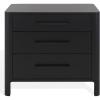 SAFAVIEH Couture Collection Abbiava Black 3-Drawer Nightstand (Fully Assembled)(Black)