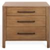 SAFAVIEH Couture Collection Abbiava Black 3-Drawer Nightstand (Fully Assembled)(Natural)