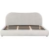 SAFAVIEH Couture Collection Beccarose Light Brown/Walnut Velvet Queen Size Bed(Beige/Natural)