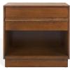 SAFAVIEH Couture Collection Deirdra Medium Oak 1-Drawer 1- Shelf Nightstand (Fully Assembled)(Medium Oak)