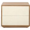 SAFAVIEH Couture Collection Edalina Natural Brown & White 2-Drawer Nightstand (Fully Assembled)(Natural/White)