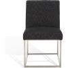 SAFAVIEH Couture Collection Jenette Black Boucle/Silver Leg Dining Chair (Fully Assembled)(Black/Silver [Linen])