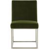 SAFAVIEH Couture Collection Jenette Black Boucle/Silver Leg Dining Chair (Fully Assembled)(Forest Green/Silver)