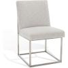 SAFAVIEH Couture Collection Jenette Black Boucle/Silver Leg Dining Chair (Fully Assembled)(Grey/Silver)