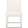 SAFAVIEH Couture Collection Jenette Black Boucle/Silver Leg Dining Chair (Fully Assembled)(Ivory/Silver)