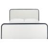 SAFAVIEH Couture Collection Karolina Ivory/Black Boucle Queen Size Bed(Ivory/Black)