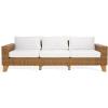 SAFAVIEH Couture Collection Margarita Dark Grey/White Faux Wicker Indoor/Outdoor Patio Sofa(Natural/White)