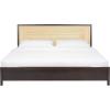SAFAVIEH Couture Home Collection Stassie Coastal Natural Cane/Black Headboard No Box Spring Required King Bed