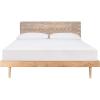 SAFAVIEH Couture Home Dalvin Natural and Distressed Whitewash Wood Queen Bed Platform(Natural)