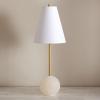 SAFAVIEH Couture Lighting Collection Genesis Gold/White Alabaster 26-inch Table Lamp (LED Bulbs Included)