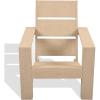 SAFAVIEH Couture Outdoor Patio Furniture Collection – Calypso Sand Eucalyptus Adirondack Chair, Classic Outdoor Lounge Chair for Patio, Deck & Garden, Solid Wood (CPT1064A)(Sand)