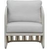 SAFAVIEH Couture Outdoor Patio Furniture Collection – Franklyn Rope Accent Chair, White Aluminum Frame with Beige Woven Rope & Cushions, Fully Assembled (CPT4014A)(White/Beige)