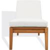 SAFAVIEH Couture Outdoor Patio Furniture Collection – Montclair Natural Teak Chaise Lounge with White Cushions, Adjustable Recliner (CPT1067)(White/Natural Teak)