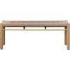 SAFAVIEH Couture Outdoor Patio Furniture Collection – Romona Tropical Bench, Natural Brown Rectangular with Woven Seat, Fully Assembled (CPT4002A)(Natural)