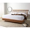 Safavieh Couture Home Collection Cassius Light Brown Rustic Oak Wood Spindle No Box Spring Required King Bed SFV4110A-K-2BX