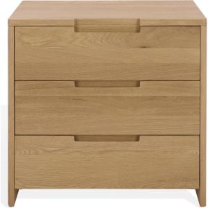 SAFAVIEH Couture Collection – Riverside Natural Oak Wood 3-Drawer Nightstand, Classic Bedroom Storage Accent, Fully Assembled (SFV9759A)(Natural Oak)