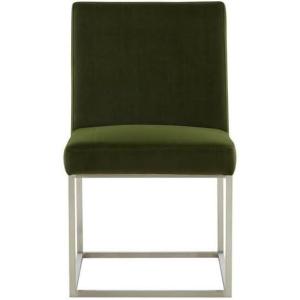 SAFAVIEH Couture Collection Jenette Black Boucle/Silver Leg Dining Chair (Fully Assembled)(Forest Green/Silver)