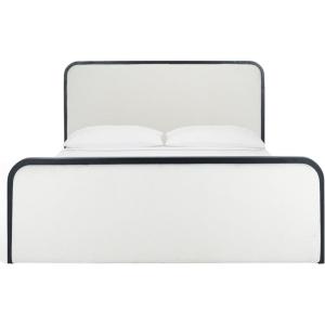SAFAVIEH Couture Collection Karolina Ivory/Black Boucle Queen Size Bed(Ivory/Black)