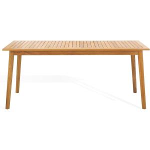 SAFAVIEH Couture Outdoor Collection Mayaguana Natural Solid Teak Wood Dining Table