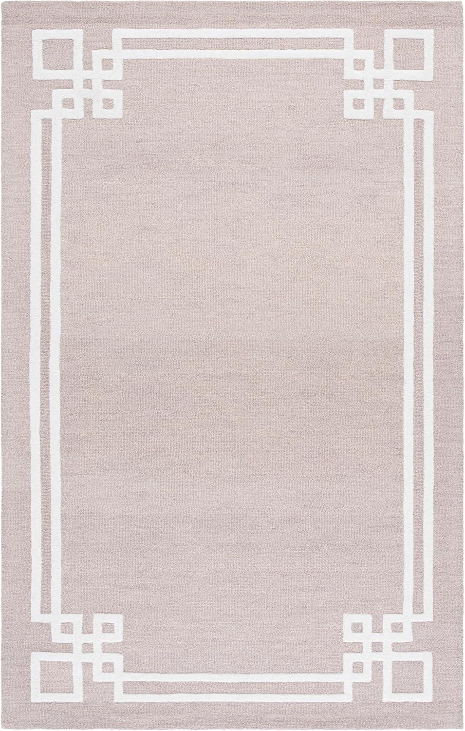 image:imageMartha Stewart SAFAVIEH x Collection Area Rug 5 x 8 Light Grey amp Ivory Handmade Wool Ideal for Living Room Bedroom Dining Space MSR4626FLight GreyIvory